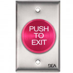 10ACPBDA2 BEA pneumatic switch, single gang, 2" Red "Push to Exit"