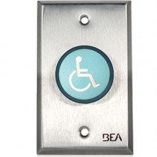 10ACPBDA8 BEA pneumatic switch 1 5/8" blue button, "Handicap Logo"