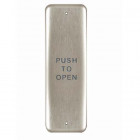 10PBJ BEA Push Plate, Stainless Steel Jamb Plate, Blue Text Only