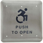 10PBS1AL BEA accessibility push plate logo & text 4.75" push to open