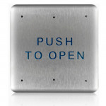 10PBS6 BEA Push Plate Stainless 6" Square, Push to Open Text