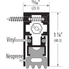 ADB-701AN Cal-Royal Automatic Door Bottom, Neoprene Seal, metal or wood doors