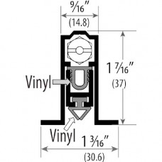 ADB-703DV Cal-Royal Automatic Door Bottom, vinyl seal, for wood doors