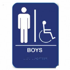 BOYH68 Cal-Royal Restroom Sign, BOYS Handicap 6" X 8" ADA