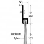 BW-303A Cal-Royal Brush Weatherstrip, w/aluminum retainer, nylon brush