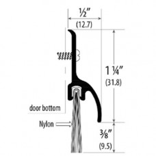 BWR-301D Cal-Royal Brush Weatherstrip,w/rain deflector