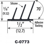 C-O773 Cal-Royal Weatherstrip, silicone w/3M adheseive tape 