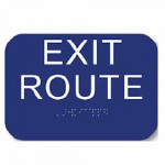 CAEXRT4534 Cal-Royal EXIT ROUTE Sign 5 3/4"X4", ADA & CA Standards