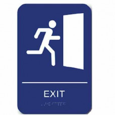 CAEXT69 Cal-Royal EXIT Sign 6" X 9" ADA & CA Standards, Braille