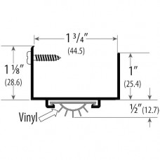 DS-404AV Cal-Royal Door Shoe, aluminum vinyl insert