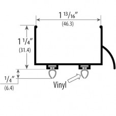 DSR-406AV Cal-Royal Door Shoe, aluminum vinyl insert rain drip 