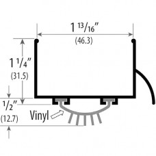 DSR-407AV Cal-Royal Door Shoe, aluminum vinyl insert rain drip 
