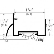 DSR-410DV Cal-Royal Door Shoe, aluminum vinyl insert rain drip 