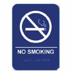 NS68 Cal-Royal NO SMOKING Sign 6" X 8" ADA Tactile & Braille