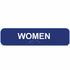 W1346 Cal-Royal WOMEN Sign 1 3/4" X 8" ADA Tactile & Braille