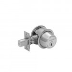 D221P Falcon Deadbolt Cylinder Outside, Blank Rose Inside