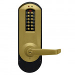 E5010XSWL-606-41 Kaba E-Plex Exit Trim w/Schlage "C" Keyway Key Bypass