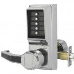 LL1011-026-41 Kaba Mechanical Push Button Lock, LH-LHR,  Bright Chrome 