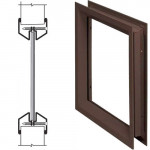 L-FRA100-12X12-DKB NGP Door Vision Lite 12" X 12" Low Profile