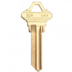 SC4 BR Ilco 6 Pin Schlage "C" Keyway Replacement Key Blanks (Box of 50)