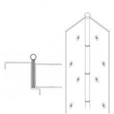 FM300 Markar Full Mortise - 8' (95") - Edge Mount Continuous Hinge