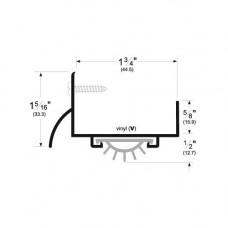 216AV 48 Pemko Door Shoe w/ Vinyl Seal 48"