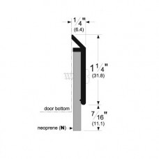 315DN 48 Pemko Door Sweep Neoprene Seal 48"