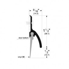 345AV 48 Pemko Door Sweeps w/Vinyl Seal 48"