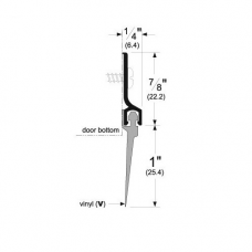 307AV 36 Pemko Door Sweep w/Vinyl Seal 36"