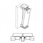 980  Sargent 86" Removable Mullion, Extruded Aluminum