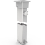 12-L980 Sargent 86" Lockable Mullion, Steel UL Fire Rated