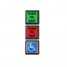 PB2 Securitron Pushbutton, 2" Square Momentary, Green