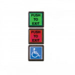 PB2 Securitron Pushbutton, 2" Square Momentary, Green