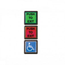 PB2E Securitron Square Momentary Pushbutton, 2" Green