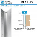 SL11 HD 95 Select Hinges Concealed Hinge, Flush Mounted