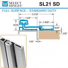 SL21 SD 95 Select Hinges Full Surface Hinge, Swing Clear