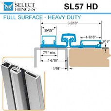 SL57 HD 83 Select Hinges Full Surface Hinge, Narrow Frame